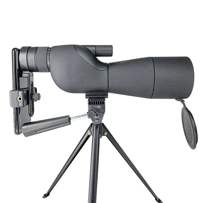 25-75X monocular telescope spotting scope, 500mm focal length, 60mm objective aperture, Black Green Grey