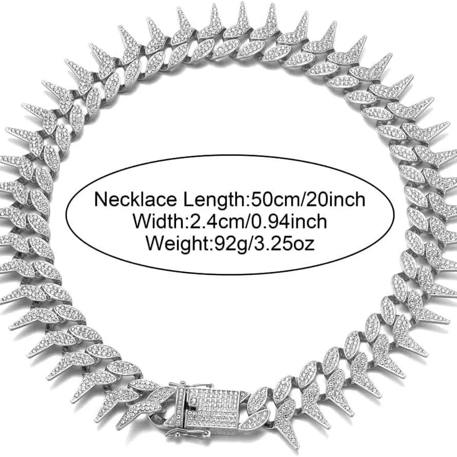 Diamond pet neckband necklace in gold with plaid pattern on a zinc alloy band, suitable for small to large pets.