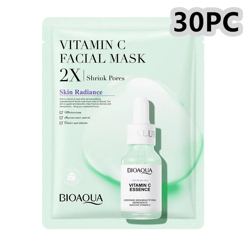 Collagen face mask sheet with hyaluronic acid gel formula in 30g pack