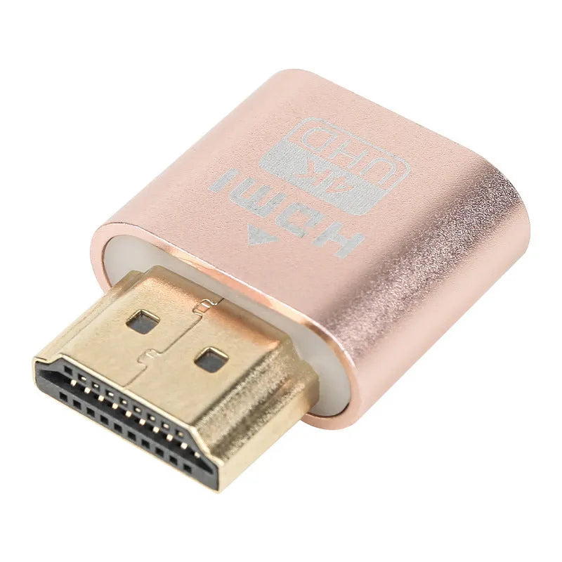 Compact 26.5mm HDMI dummy load plug for graphics cards in various connector colours.