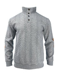 Men's patch embroidery sweatshirt in solid colours, polyester, sizes S to XXXL, casual pullover.