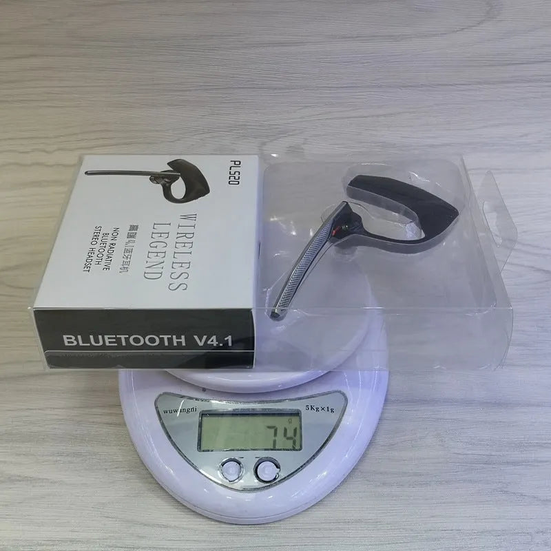 Black stereo Bluetooth sports headphones with a battery display on a plastic headband.