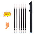 Children's magic calligraphy copybook set showing four coloured books, magic stylus pen, and refills with 3D slot writing design