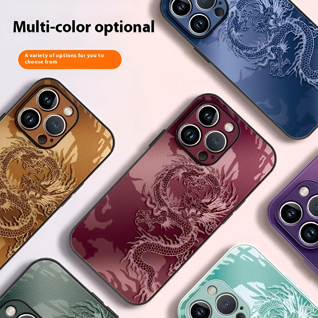 Sheepskin imitation leather drop-resistant all-inclusive protective case for iPhone, Cangling Green colour