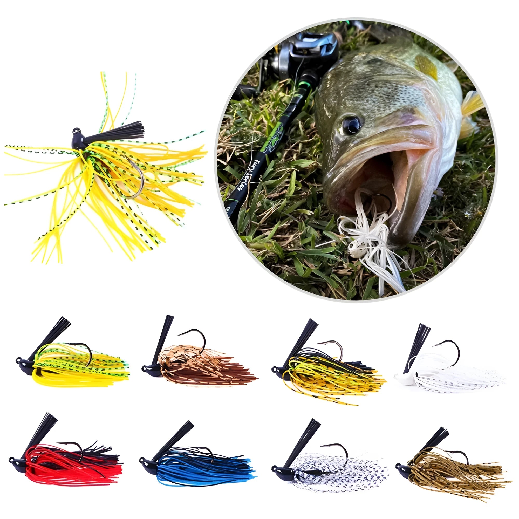 SB050 anti-hook jig hook lure 10g in colour option SB050-1 on white background
