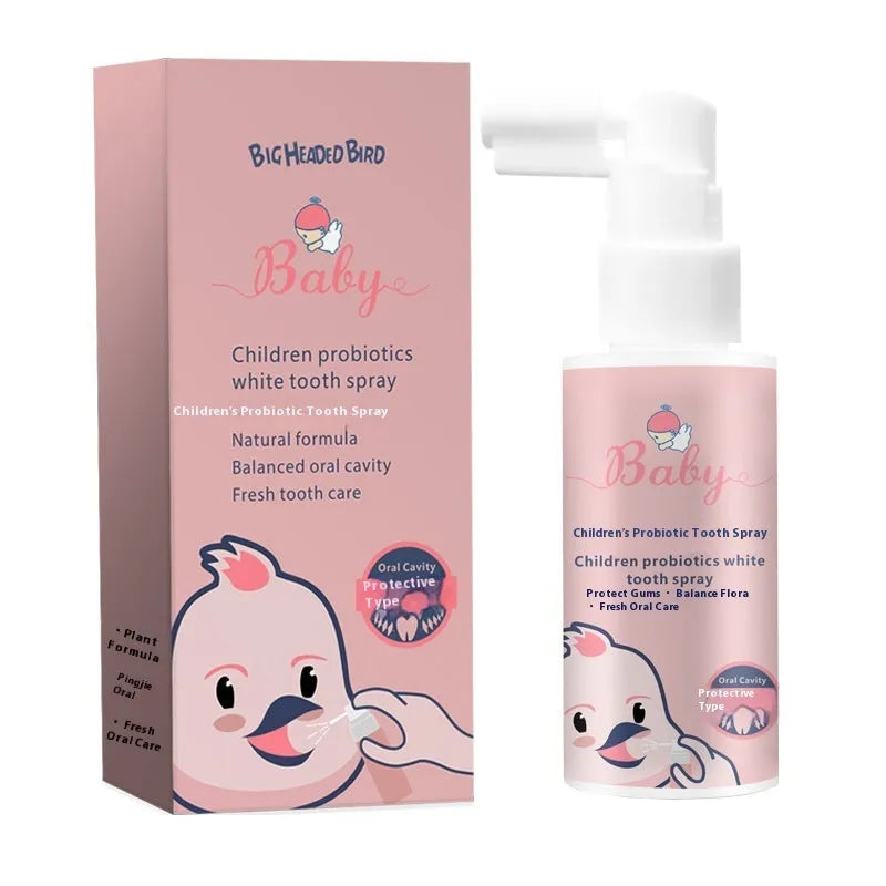 Children's probiotic oral spray for white teeth and cavity prevention in 40ml bottle