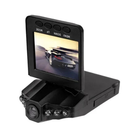 H198 HD car dashboard camera with six infrared lights and a 2.4-inch screen.