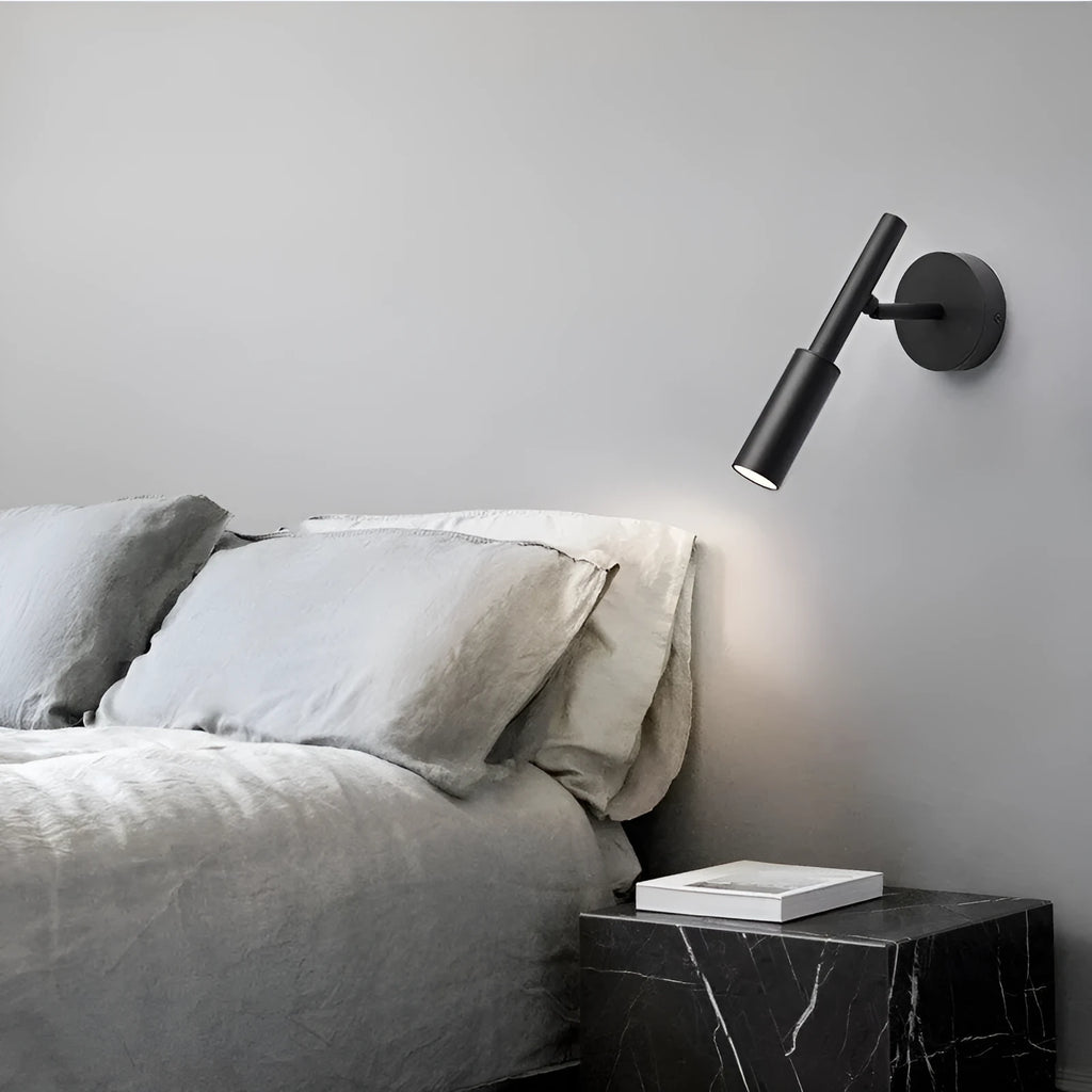 Modern wrought iron wall lamp in black or white with three light options