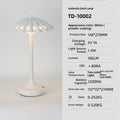 Black touch atmosphere small table lamp with warm 3000K light, geometric 3D cartoon style on bedside table