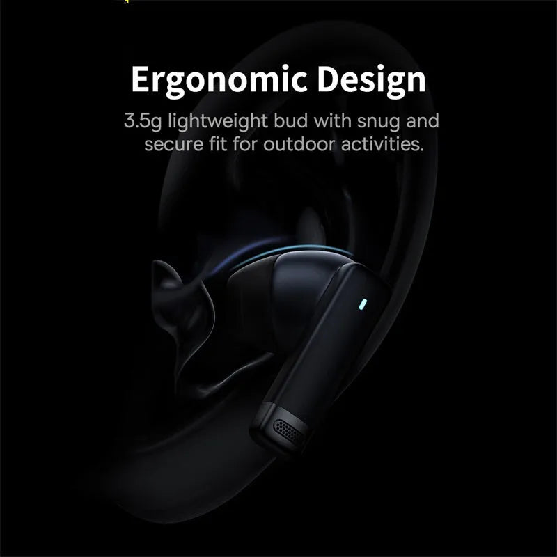 Pearl White active noise cancelling true wireless headphones with charging case on a table.