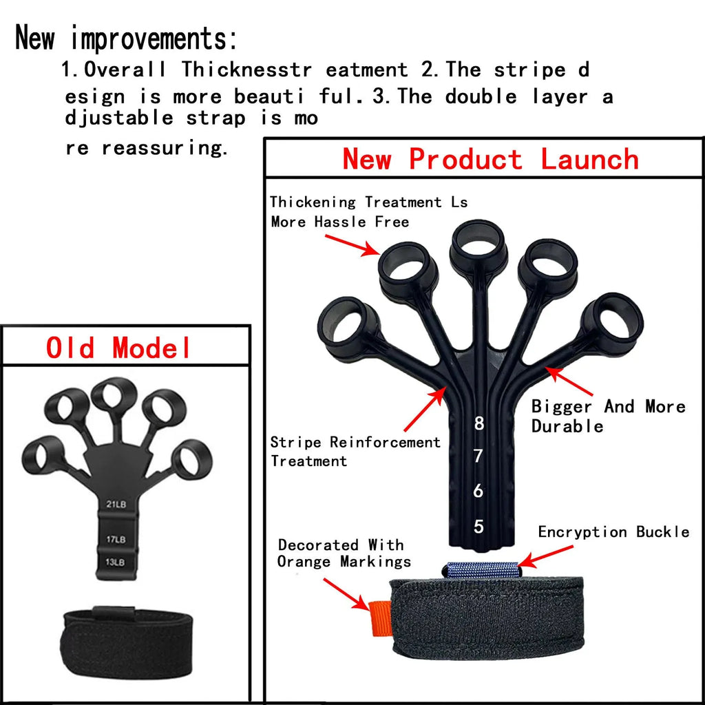 Silicone finger flexion and extension rehabilitation trainer with tension rope and adjustable belt