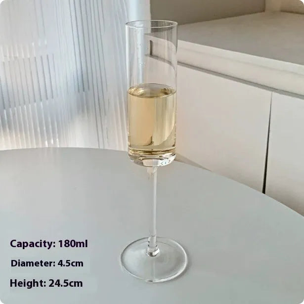 French design goblet champagne glass in crystal colour variations