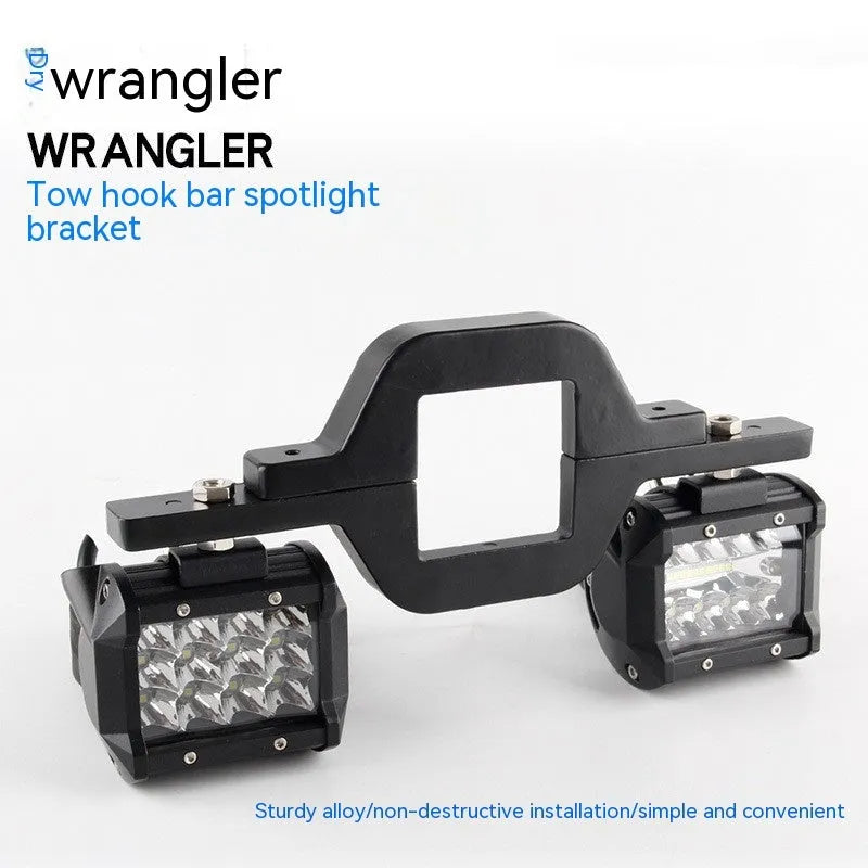 Black aluminium alloy LED reversing light bracket for Jeep Wrangler off-road vehicles