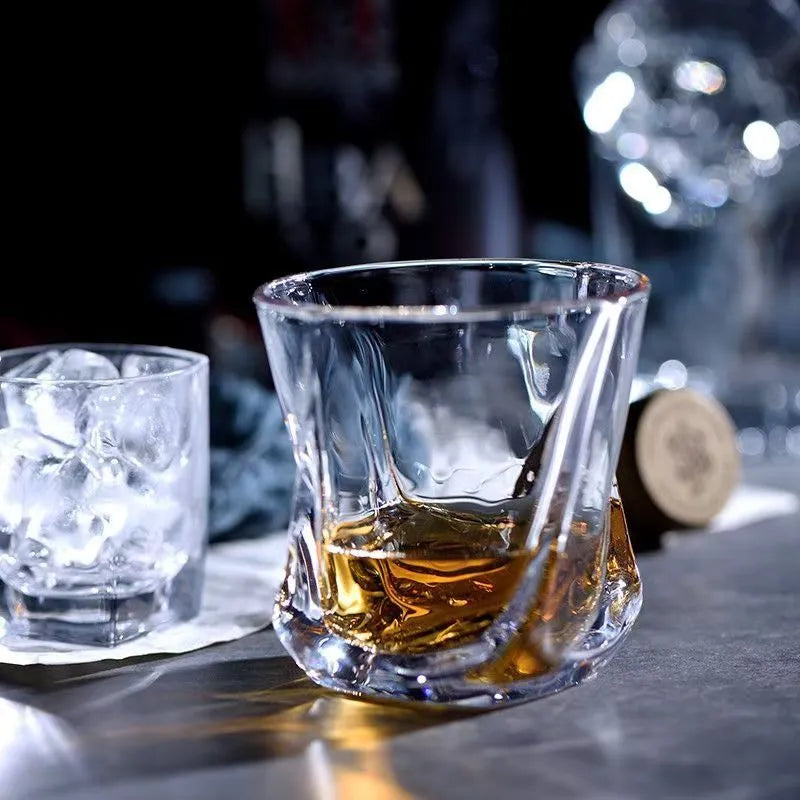 150ml transparent glass whiskey swing glass with light luxury style, single or set options