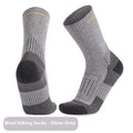 Men's and women's wool knee-high sports socks for skiing in black colour, anti-slip design
