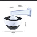 Solar-powered waterproof LED simulation monitor lamp for outdoor security lighting