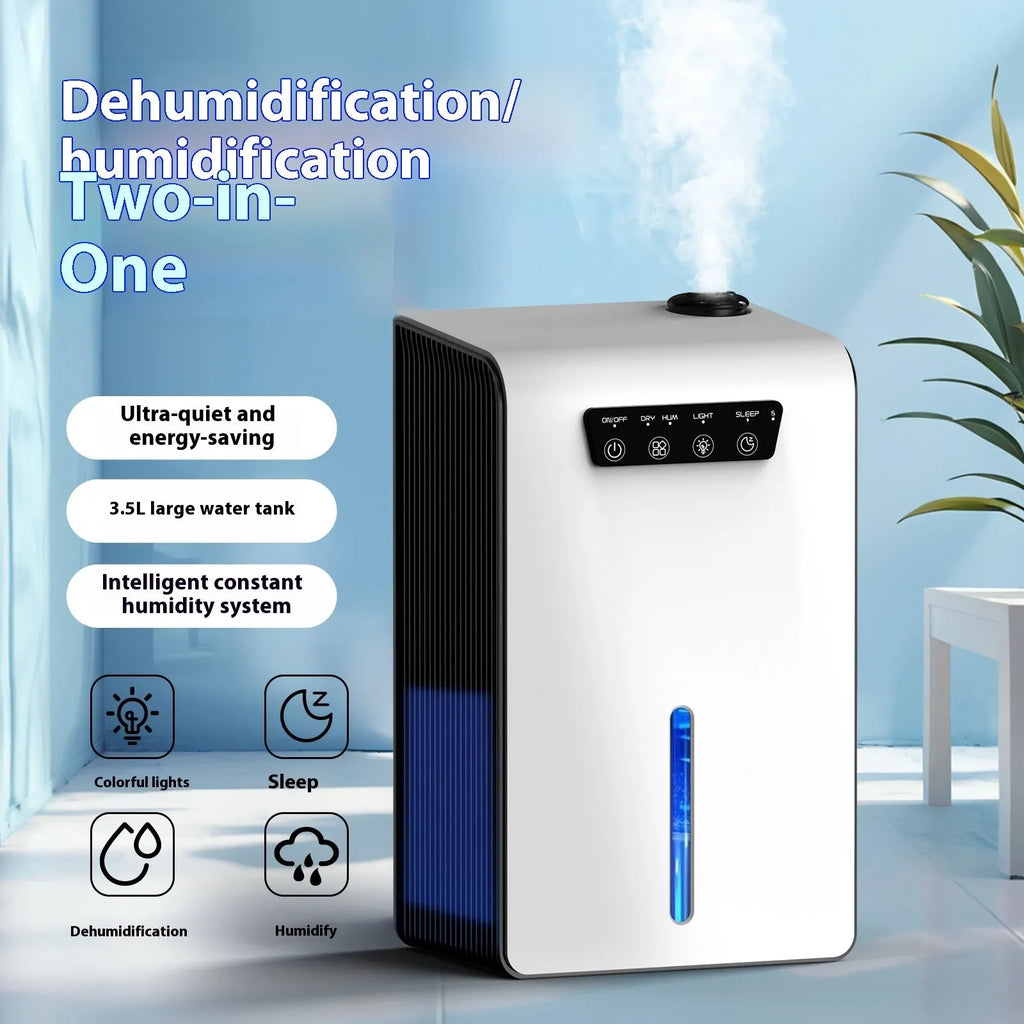 Milky white small household dehumidifier for bedrooms up to 20 square metres