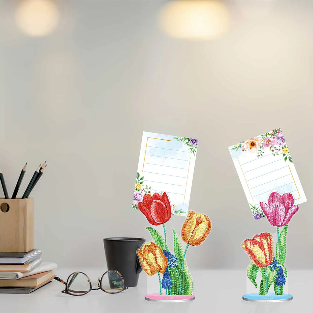 Handmade American-style frameless note clip with diamond painting kit, dimensions 19x11x9cm.