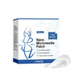 Four nano microneedle body shaping patches on a white background.