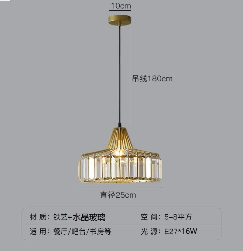 Crystal ceiling chandelier with iron frame in light luxury style showing black and gold finish options