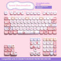 Sweet Cotton Candy colour mechanical keyboard key cap set in a package.