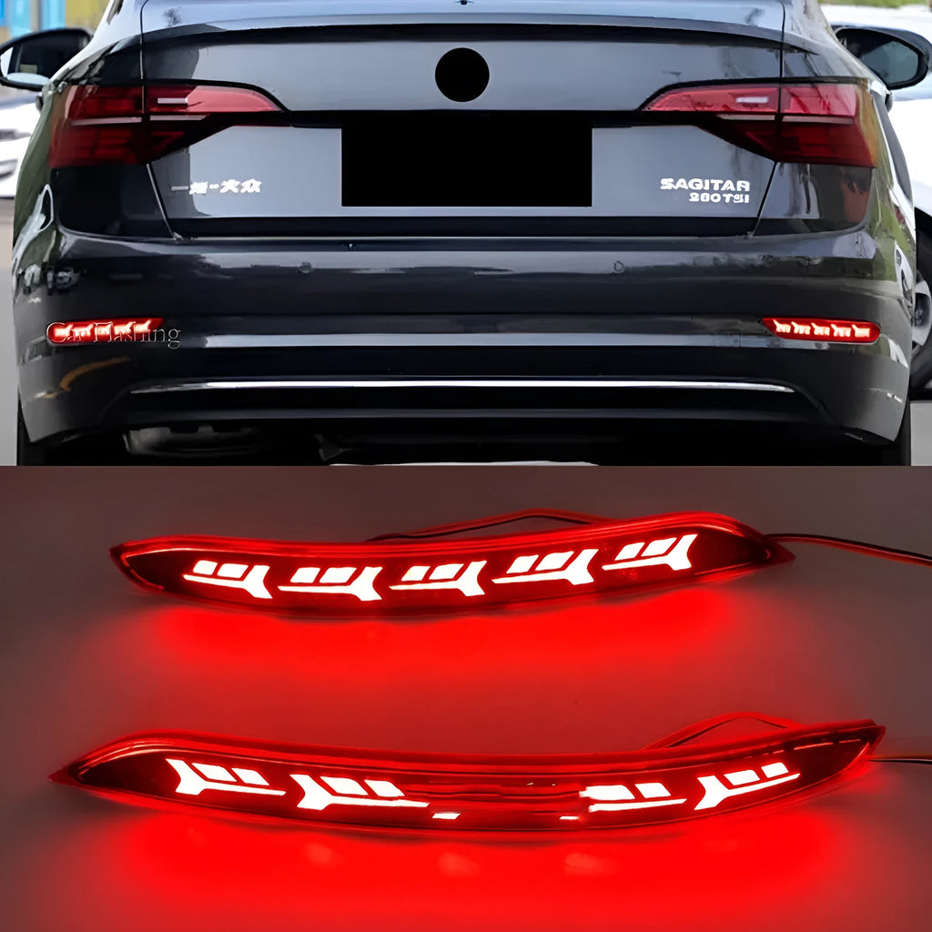 Volkswagen Sagitar rear bumper LED light with flowing water effect for 2019-2021 models.