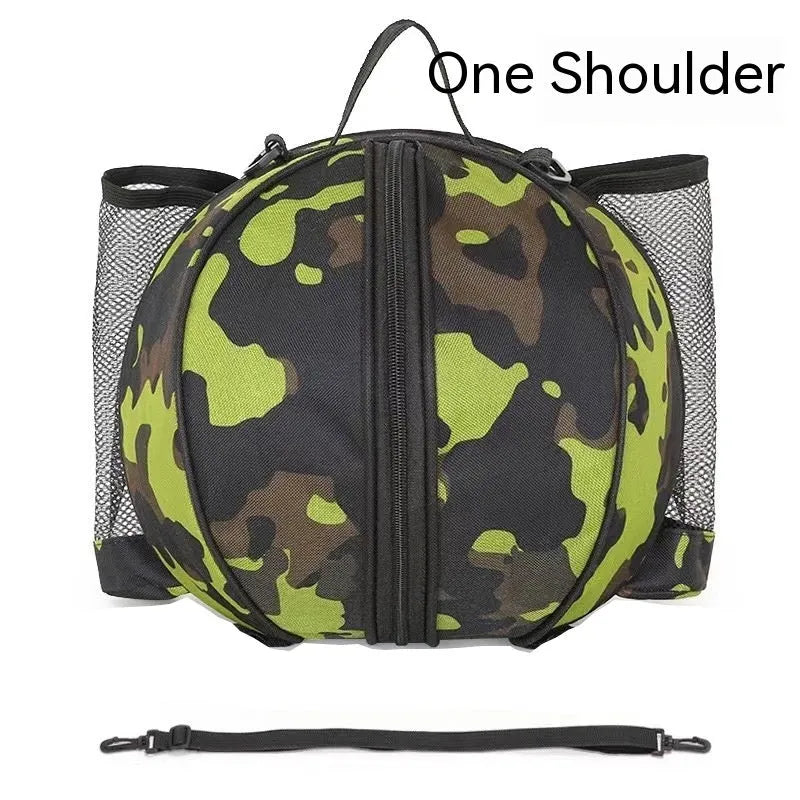 Oxford cloth basketball training bag showing 9 litre capacity with shoulder carrying options