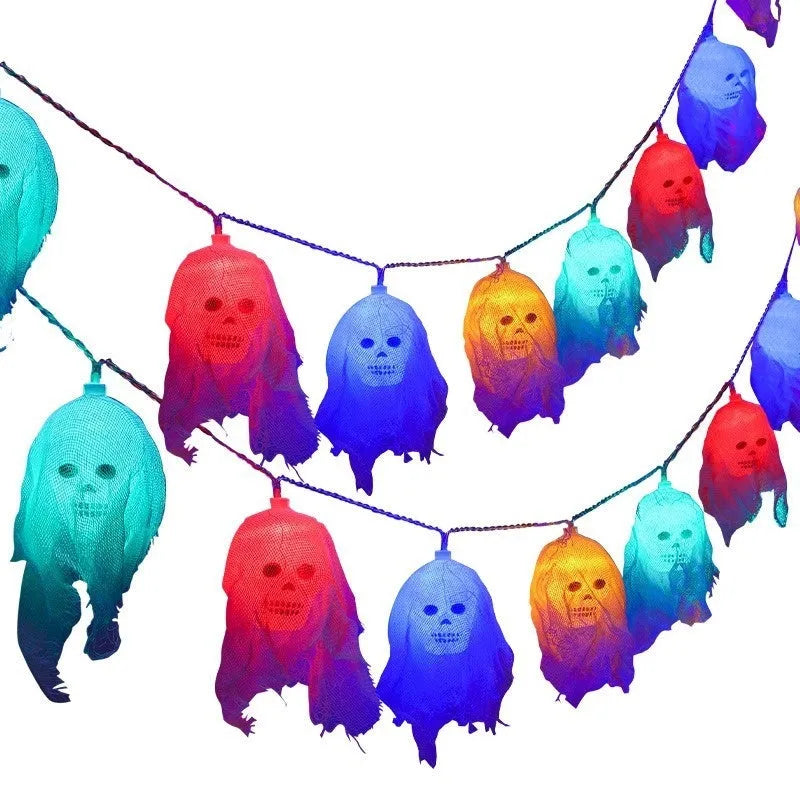 Halloween coloured LED string lights for indoor wall decoration with battery box