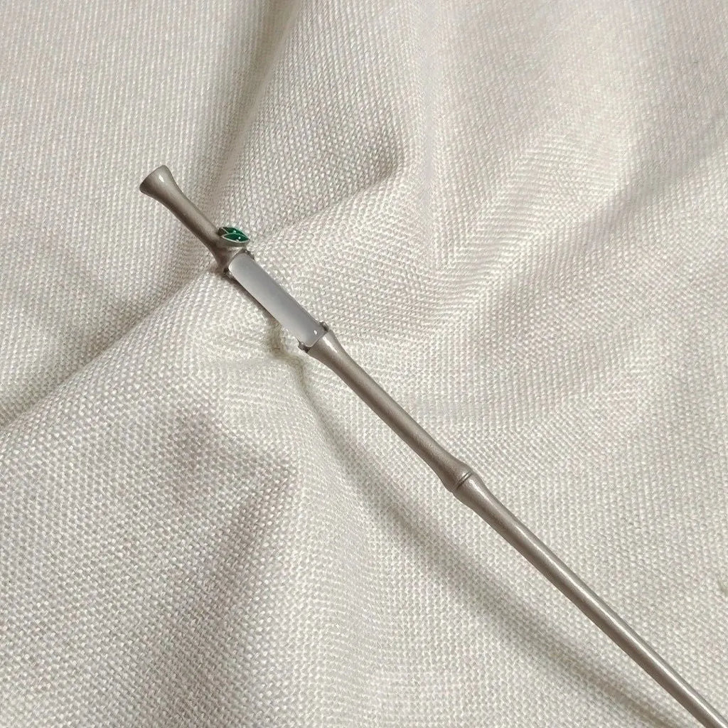 Gold tone alloy leaf shaped hairpin electroplated finish traditional Chinese style Style 5365