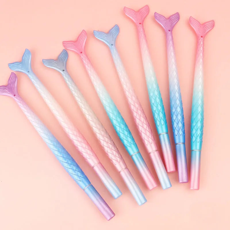 Mermaid-themed ballpoint pen with 0.38mm fine writing tip and colourful cartoon design