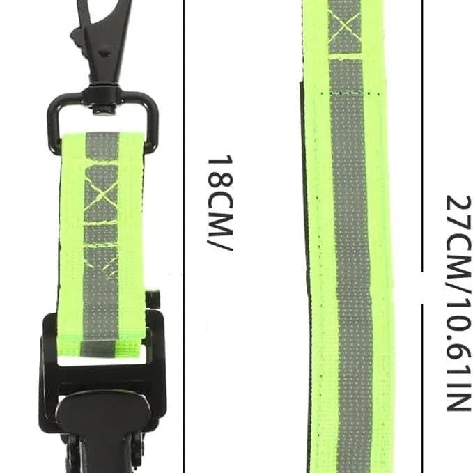 Fluorescent green metal safety clip with reflective tape for fireman gloves