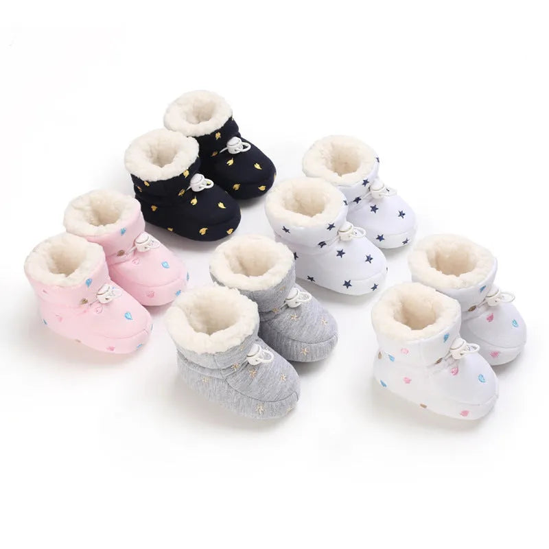 Baby autumn winter cotton cloth shoes non-slip warm thickened tall crown mid-calf socks style