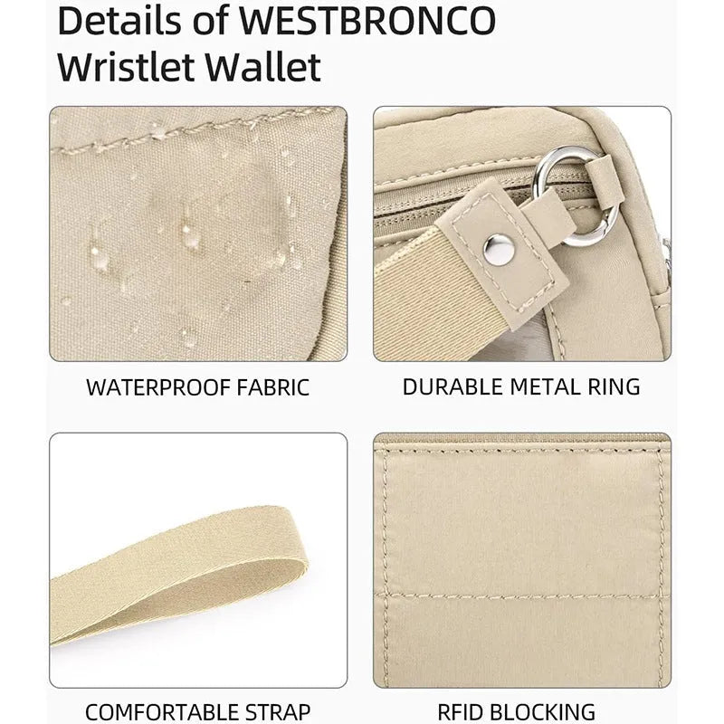 Women's waterproof quilted nylon handbag with transparent deck section in urban simplicity style