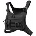 Men's polyester chest bag in black, army green, khaki, or camouflage, 19 inch crossbody sling for running and travel