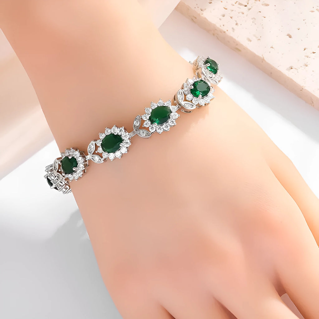 Personality Trend women's simple inlaid zircon bracelet in environmentally friendly alloy with electroplated finish