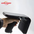 SLP-05 handheld Android UHF RFID reader and barcode scanner with removable battery.