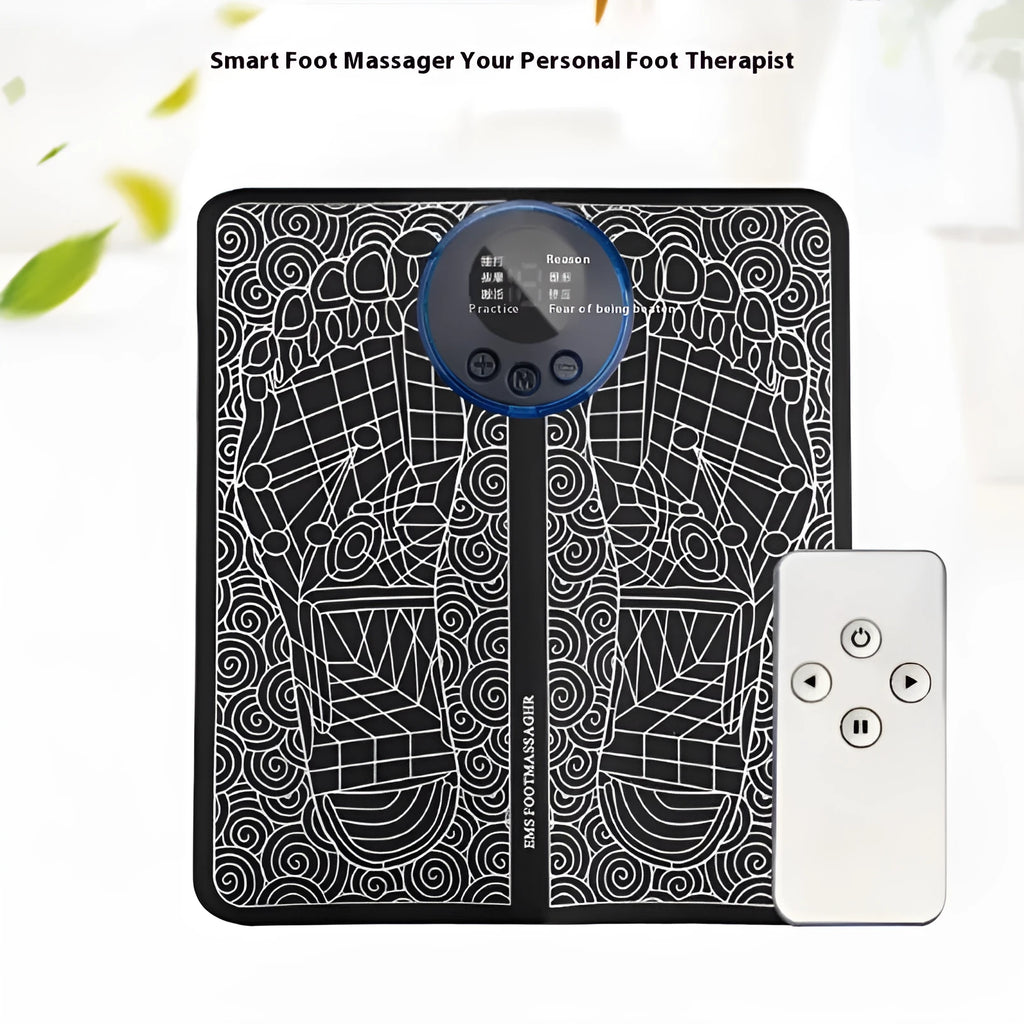 English style leather foot massage cushions with wireless remote control and LCD display