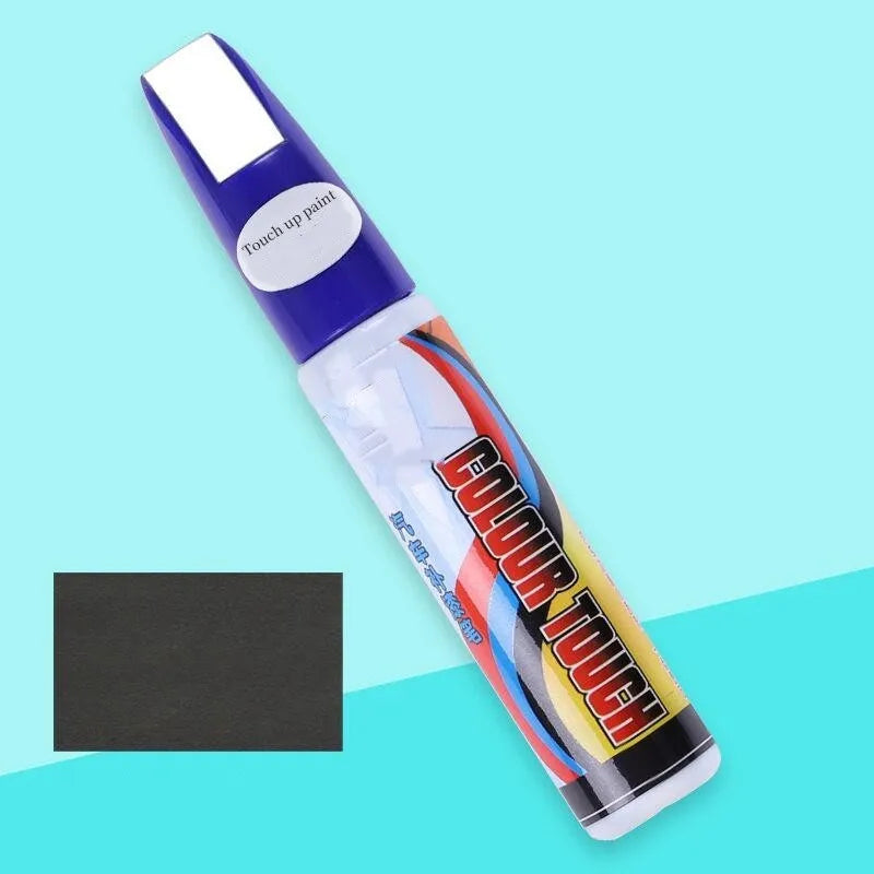Automotive paint repair pen 4-piece set with touch-up paint, wax, sandpaper and sponge