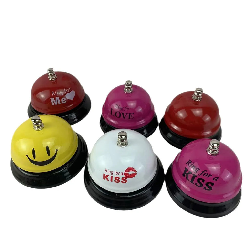 Iron game bell shown in one of ten available colours: blue, green, pink, red, yellow, green tea, or rose kiss.