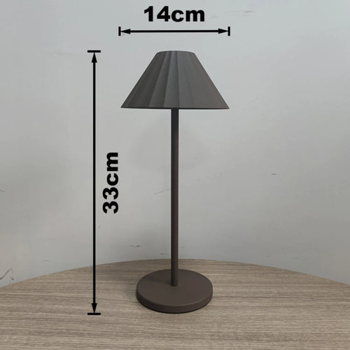 Alloy desk lamp with touch dimmer in black, brown, sand, or white colour options