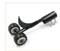Manual weed puller with iron double knife head for no-bend weeding on paved surfaces
