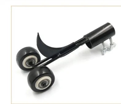 Manual weed puller with iron double knife head for no-bend weeding on paved surfaces