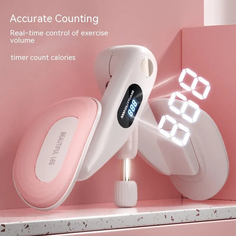Pelvic floor muscle trainer device with electronic display, shown in grey colour option