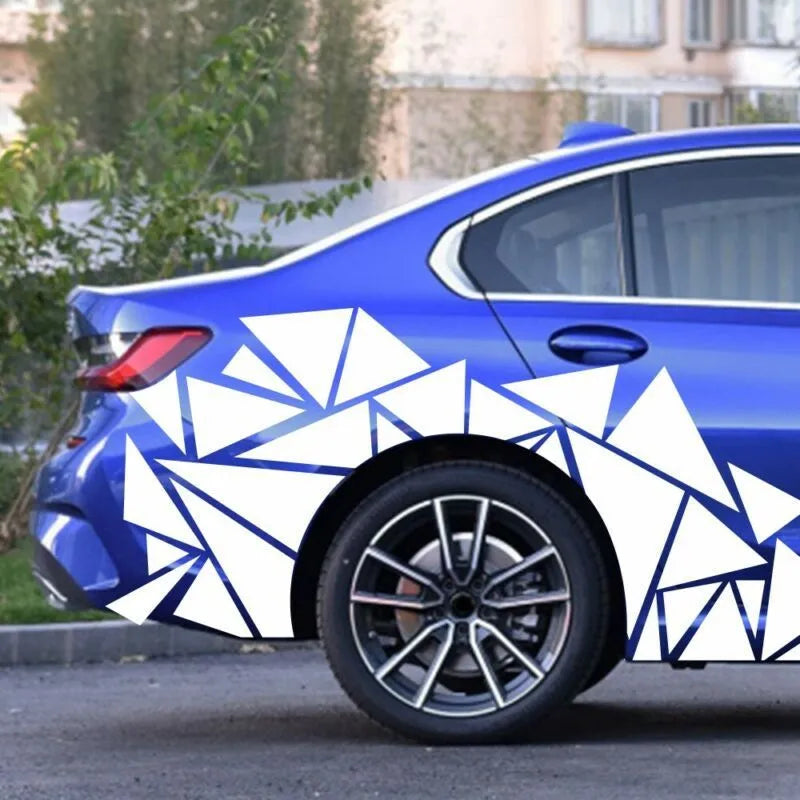 200 cm geometric car decoration sticker sheet for waistline and rear wheel modification in five colours