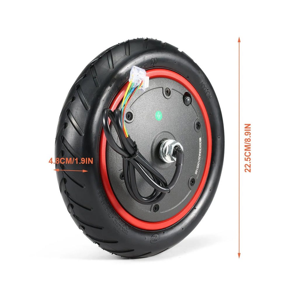8.5 inch black pneumatic tyre and inner tube set for electric scooter replacement.
