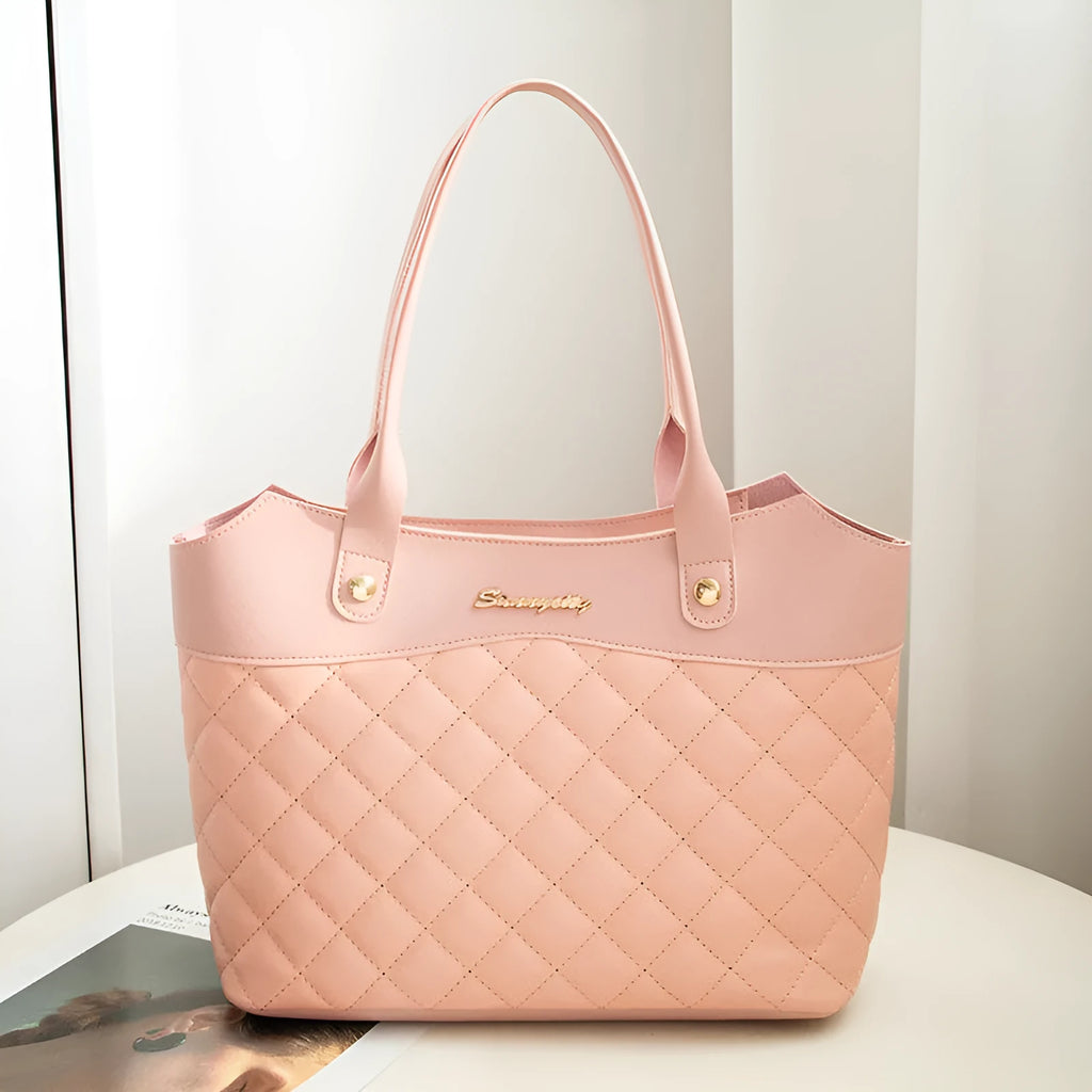 Women's soft PU crossbody bag with plaid pattern and rhombus design in six colours