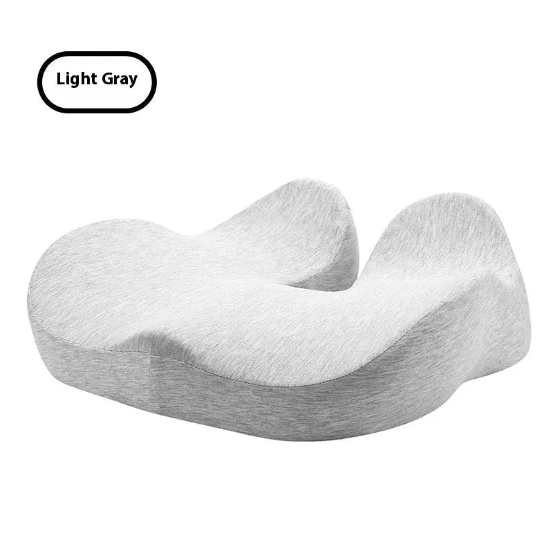 Memory foam office chair cushion in light grey, black or green, 46x43x12cm dimensions