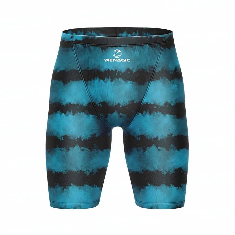 Adult swimming briefs in a briefs style made from Lycra and polyester fabric, shown in multiple colour options.