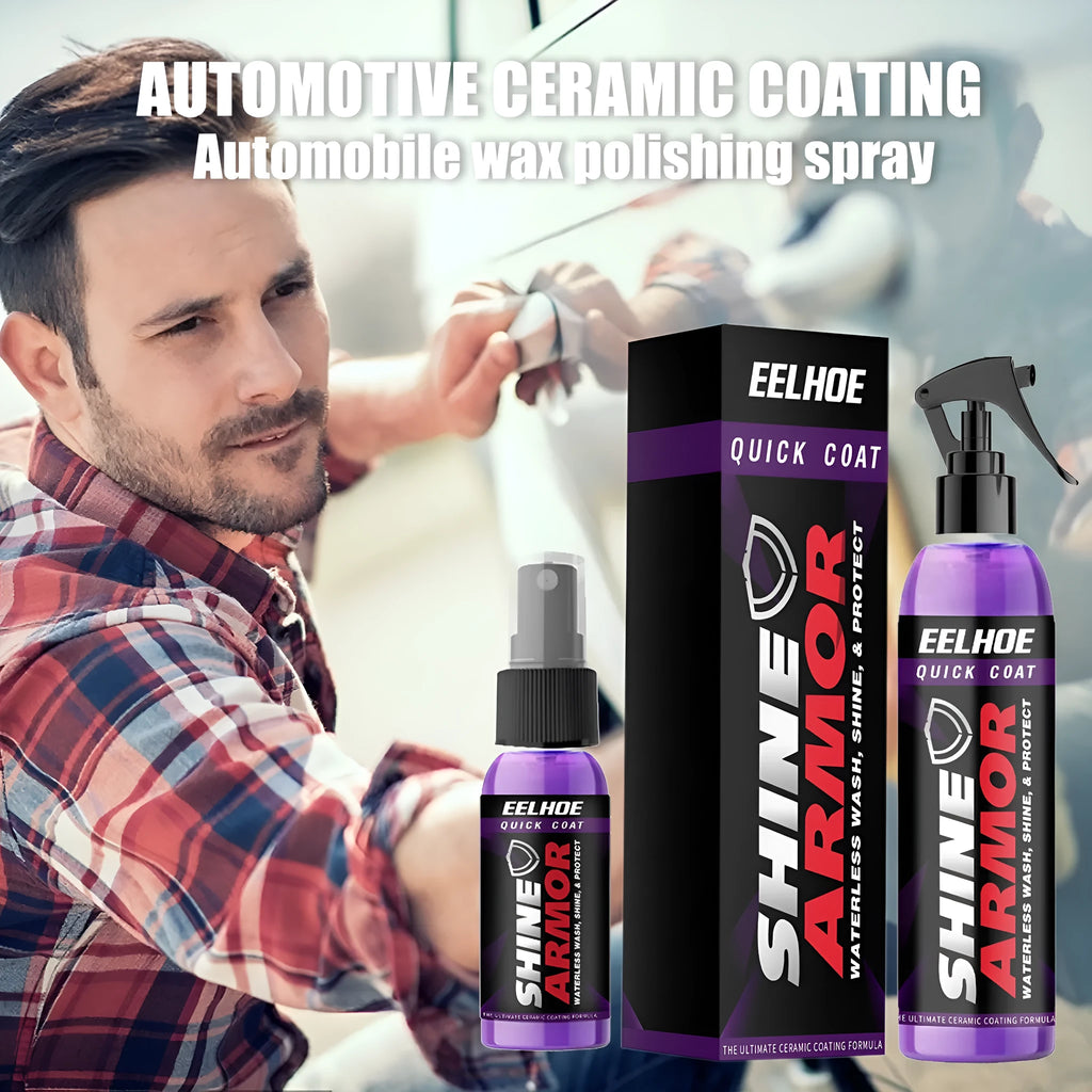 Purple automobile nano coating agent spray can in 30ml and 100ml sizes for car protection