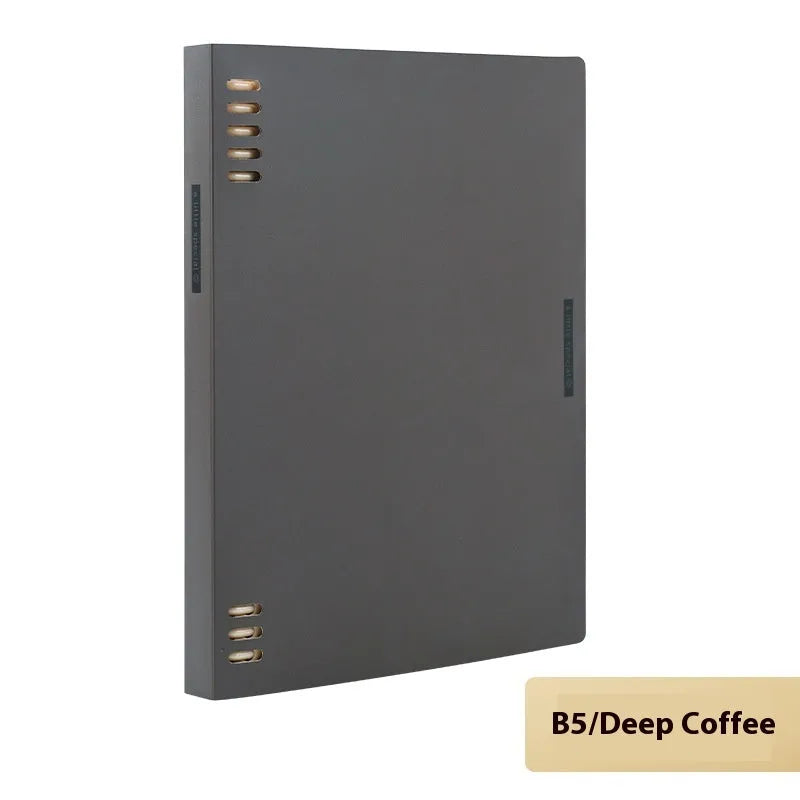 Refillable spiral notebook in A5 and B5 sizes with colourful PP cover options